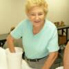 Barbara Buttrick getting her fist casted
Photo by Tom Sisson