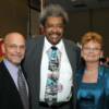 FBHOF President Butch Flansburg and FBHOF CFO Kathy Flansburg with Inductee Don King